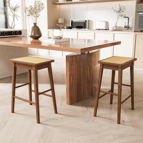 Rattan bar stools set 2 - set,
