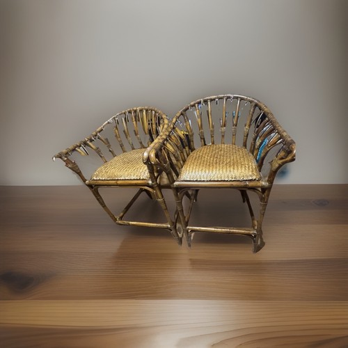 Vintage handmade rattan bamboo - handmade, rattan/bamboo